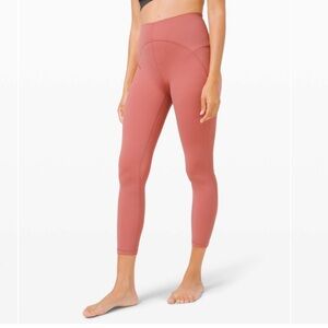 Lululemon unlimit high rise 25” tights in brier rose size 6